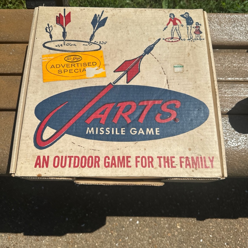 Jarts Missile Darts Vintage 1960s Toys Lawn Yard darts complete GenX outdoor fun
